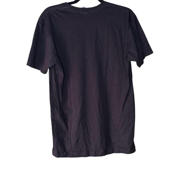 Black/Red Vintage Inspired Hockey Graphic Tee with Clocks Symbols - Picture 2 of 6